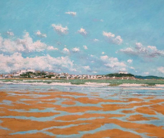 Cuadro al oleo de un paisaje de Santander pintado por Rubén de Luis