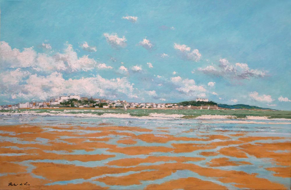 Cuadro al oleo de un paisaje de Santander pintado por Rubén de Luis