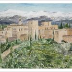La Alhambra de Granada al atardecer