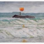 Amanecer con temporal en la isla de Mouro, Santander