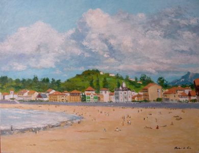 Cuadro al oleo de Ribadesella