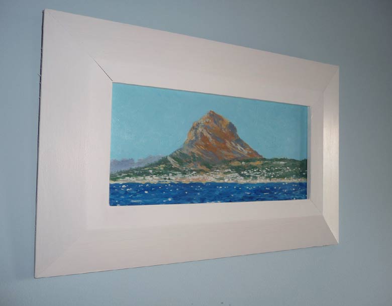 Cuadro al oleo del Monte Montgó en Dénia Cuadro de un paisaje del monte Montgó