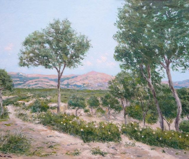 Cuadro de un paisaje de la Pedriza en Madrid