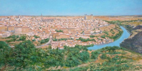 Cuadro al oleo de Toledo pintado por Rubén de Luis