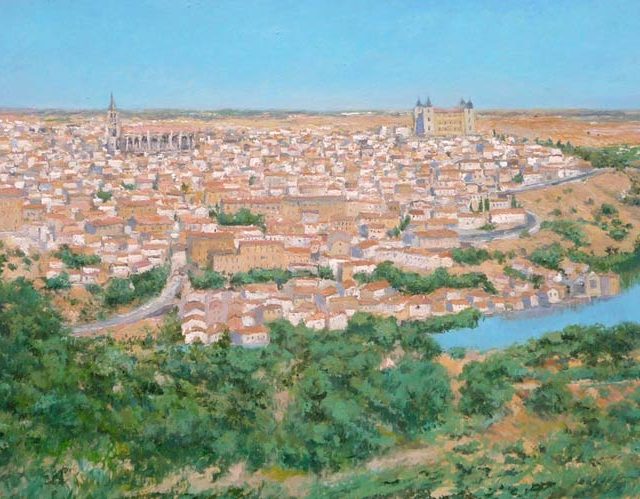 Cuadro al oleo de Toledo pintado por Rubén de Luis