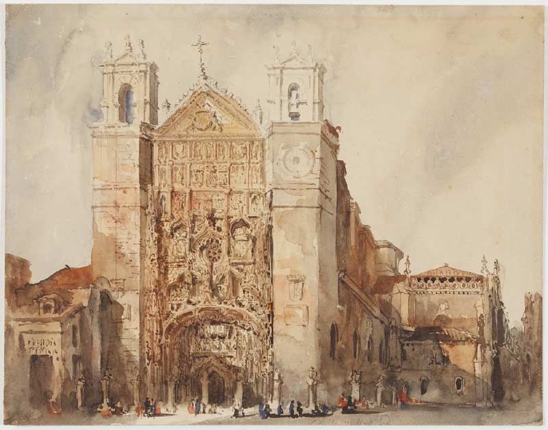 Acuarela de la iglesia de San Pablo de Genaro Pérez Villaamil