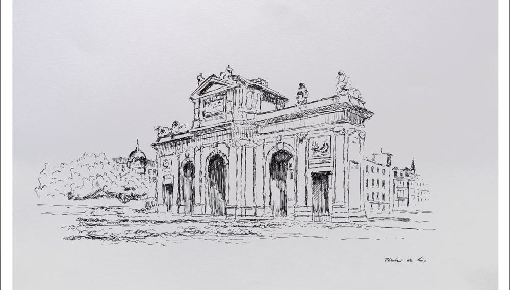 Dibujo de la Puerta de Alcalá de Madrid