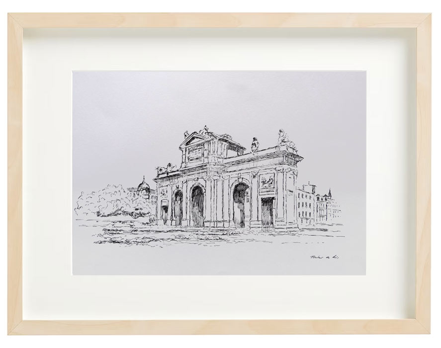 Cuadro de la Puerta de Alcalá en Madrid realizado por Rubén de Luis Cuadro de la Puerta de Alcalá de Madrid