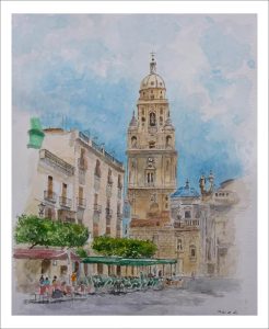 Acuarela de la Catedral de Murcia