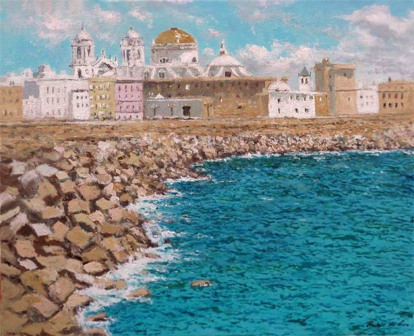 Cuadro de un paisaje de Cádiz