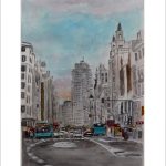 Anochecer en la Gran Vía, Madrid