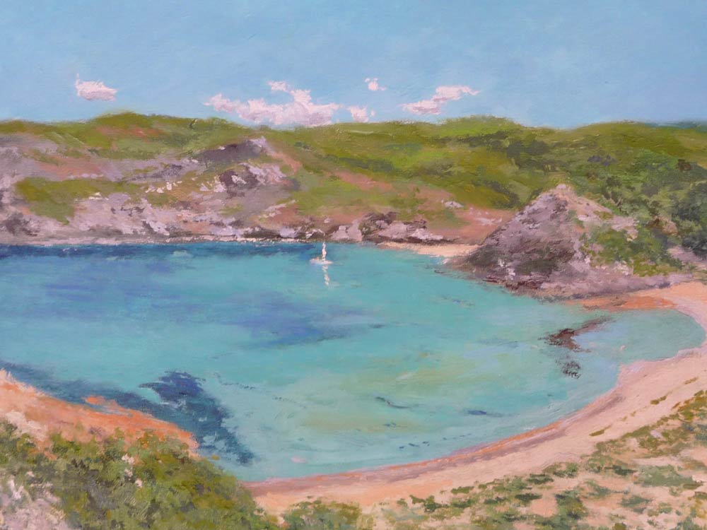 Cuadro de la cala de Mongofre en Menorca