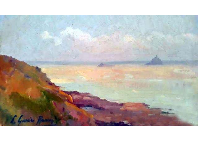 Apunte sobre tabla del pintor Leopoldo García Ramón