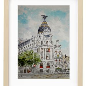 Cuadro del edificio Metrópolis en Madrid