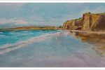 Acuarela de una playa de Conil del pintor Rubén de Luis