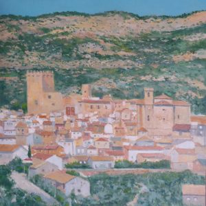 Cuadro al oleo de un paisaje de Moratalla, Murcia del pintor Rubén de Luis