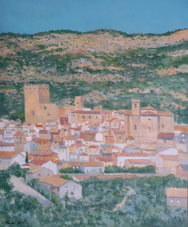 Cuadro al oleo de un paisaje de Moratalla, Murcia del pintor Rubén de Luis