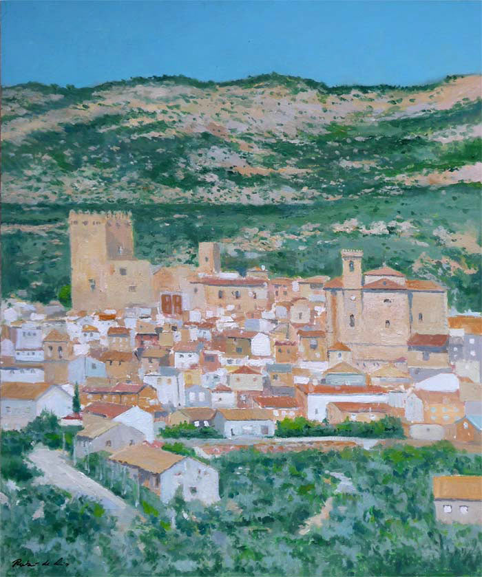 Cuadro al oleo de un paisaje de Moratalla, Murcia del pintor Rubén de Luis