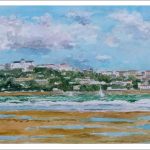 Acuarela de veleros en Santander