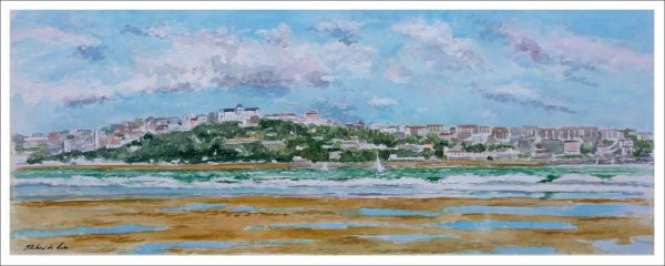 Acuarela de un paisaje de Santander