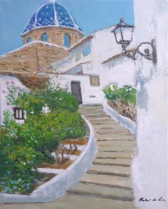 Oleo de un rincón de Altea