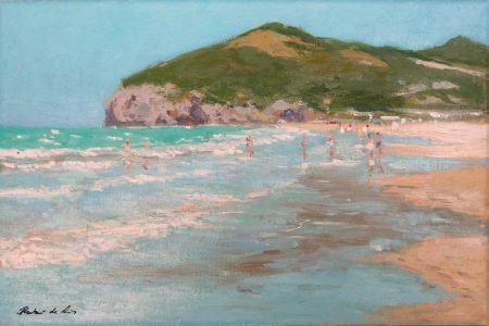 Cuadro al oleo de la playa de Berria