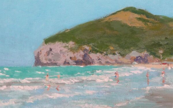 Oleo de la playa de Berria, Cantabria